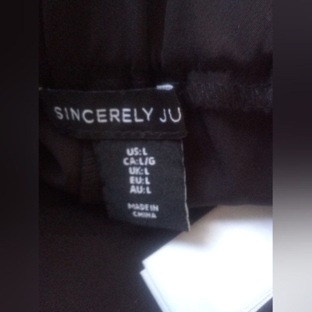 Set Sincerly Jules Bandier Black Biker shorts 4 Clasp Sports bralette LRG - Picture 13 of 15